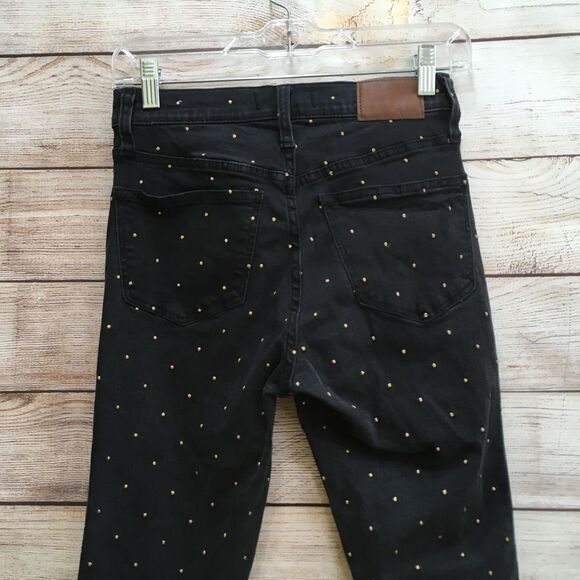 MADEWELL METALLIC DOT 10 INCH HIGH RISE SKINNY JEANS - Picture 5 of 8